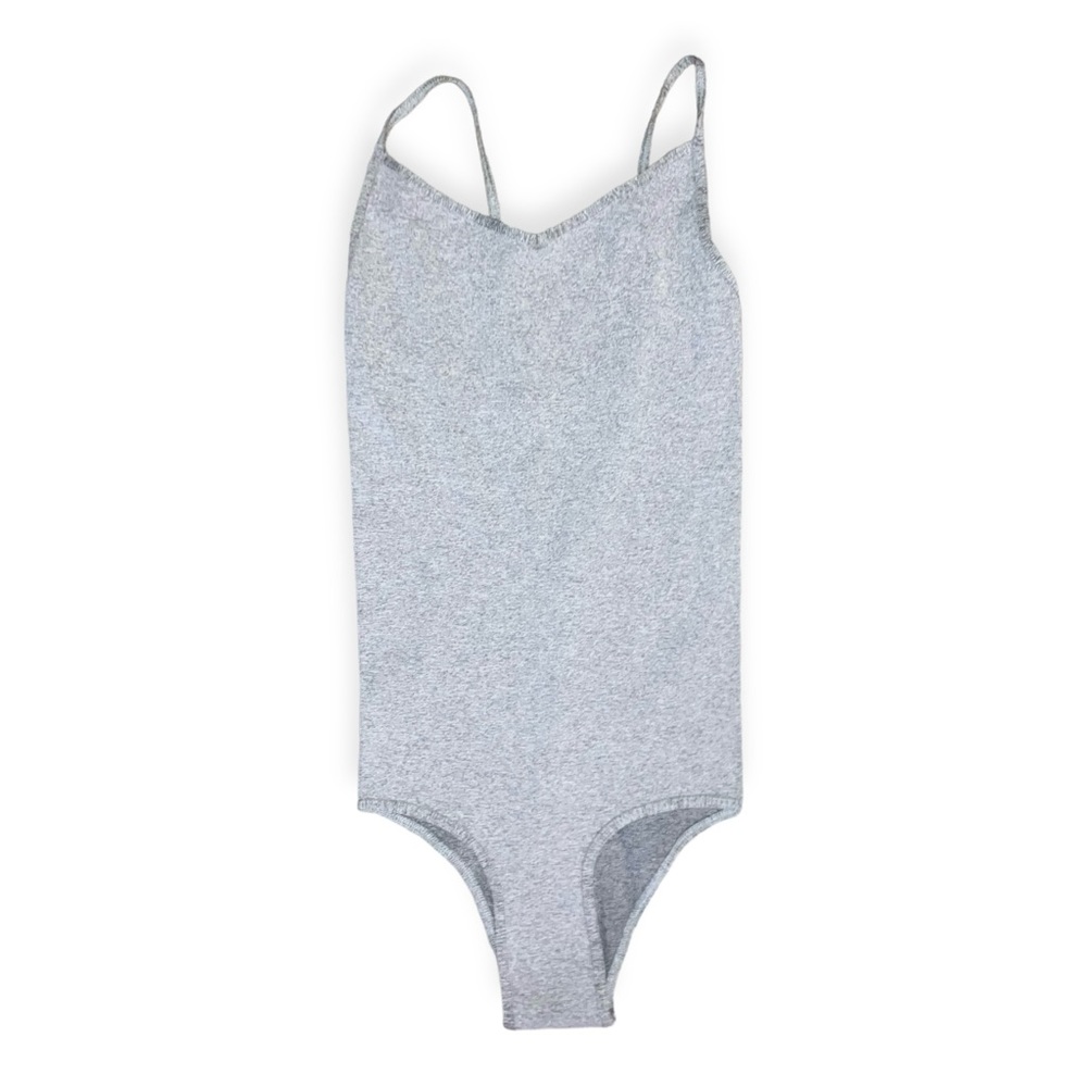 Intimately Free People grey v-neck seamless bodysuit